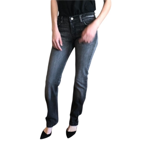 Vintage Y2K KSUBI TSUBI Distressed Straight Leg Denim Jeans - Charcoal Grey Wash - Picture 3 of 16